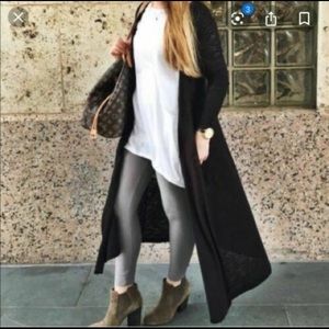 LuLaRoe Sarah Duster Cardigan Sweater in Black Noir NWT